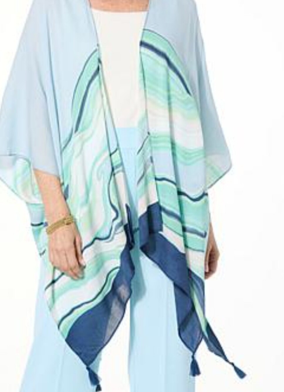 NWT Vince Camuto Wave Stripe Overs I zed Wrap.   Size   Plus (OSFM)